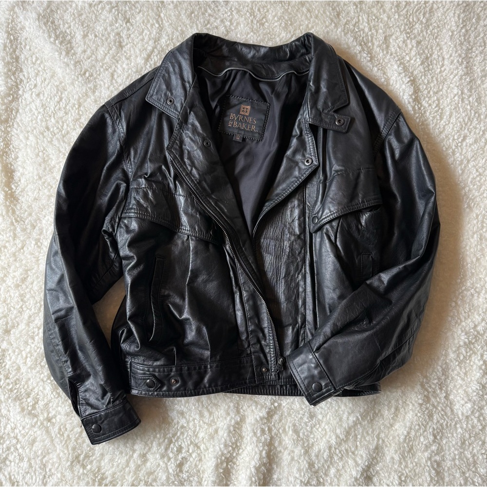 Vintage Leather Bomber Jacket